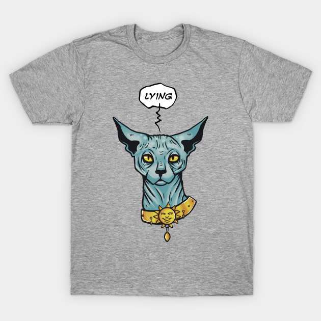 Lying cat Illustration TShirt TeePublic